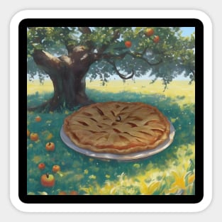 Apple Pie Picture Field Vintage Sweet Kawaii Art Sticker